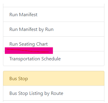 Run Seating Chart Report&nbsp;